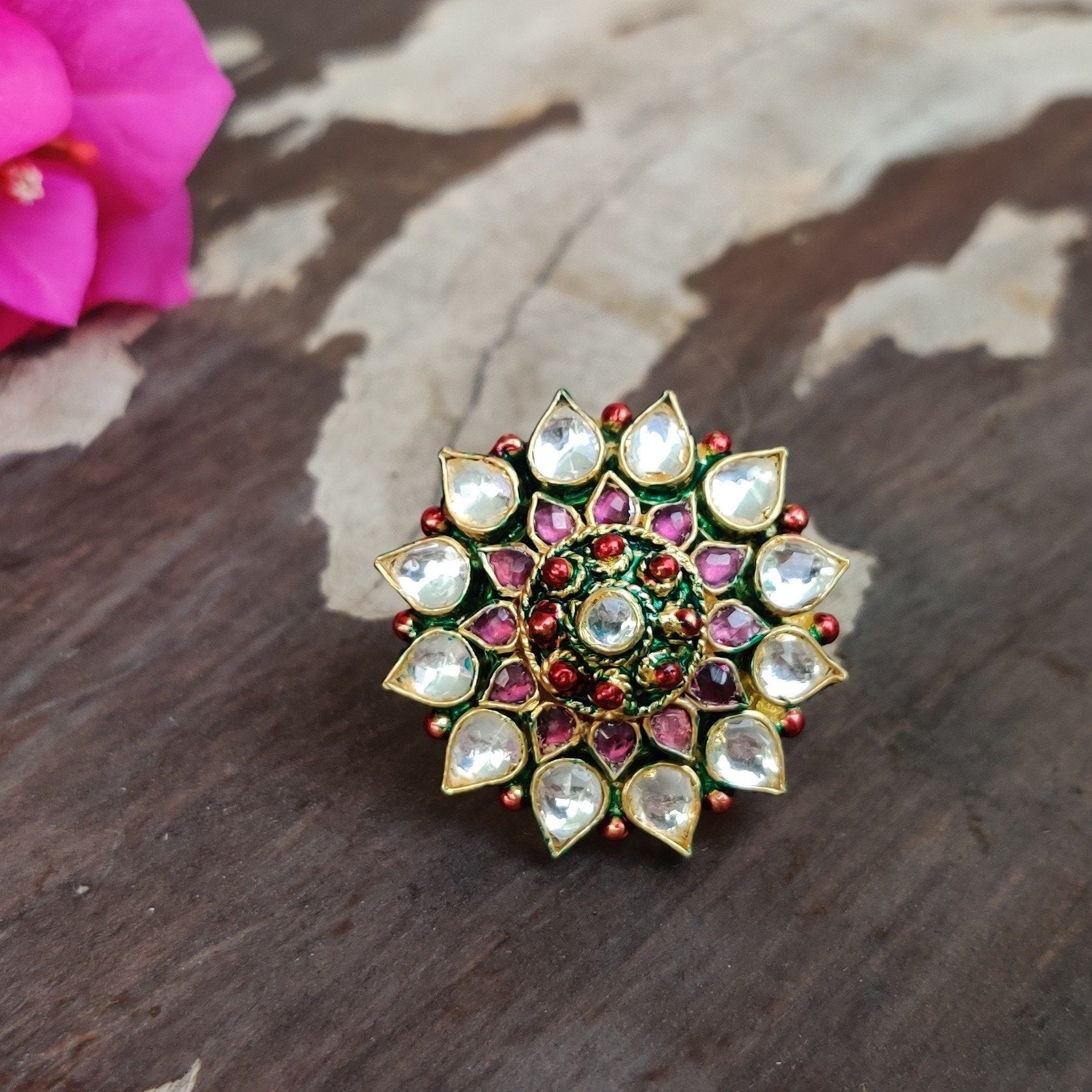 Dropship Fashion Ring Jewelry Red Stone Flower Design Rings For Women  Bridal Wedding Accessories to Sell Online at a Lower Price
