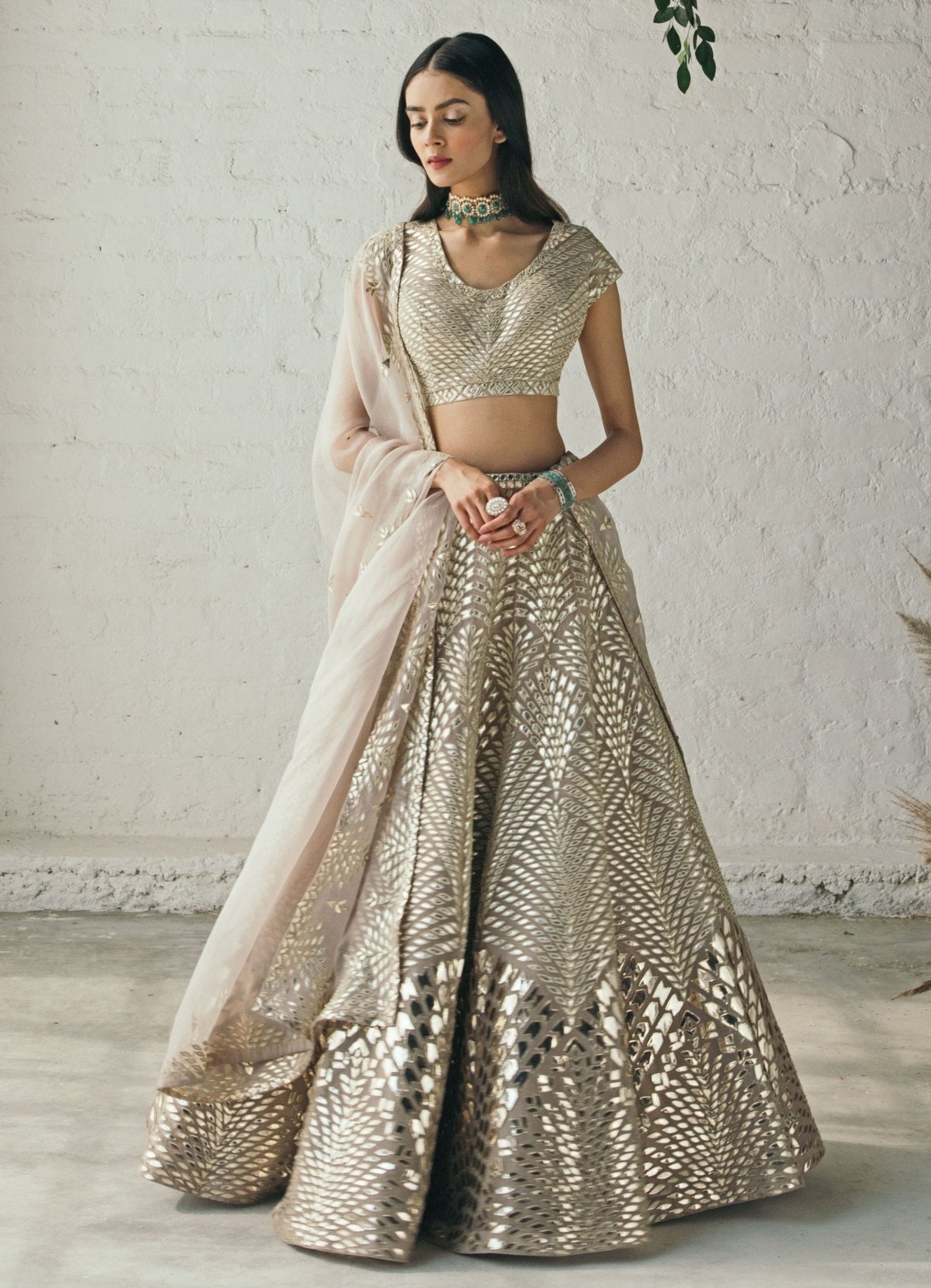 Mink Lehenga Set - Studio Iris- Fabilicious Fashion