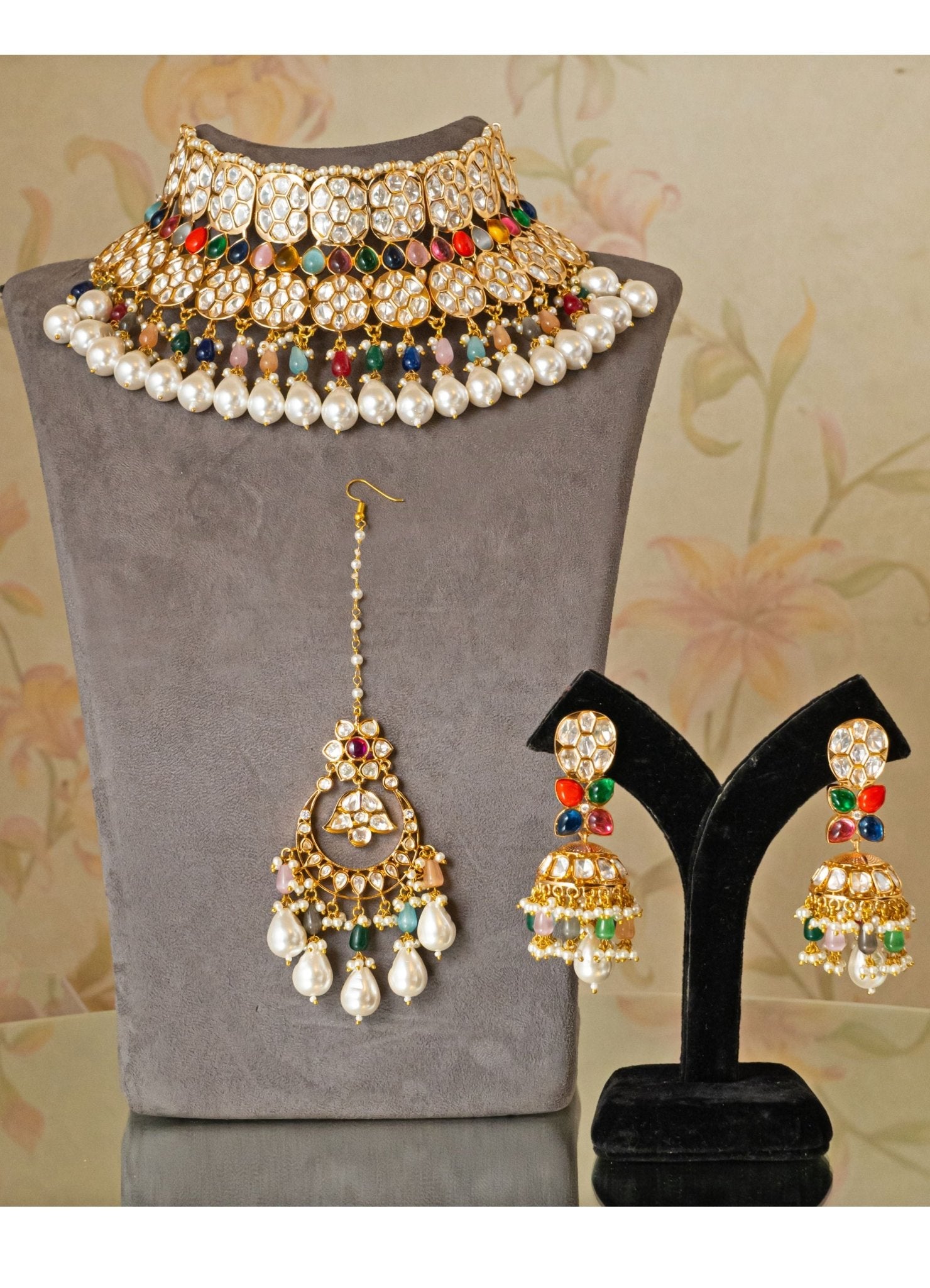 Navratan hot sale kundan jewellery