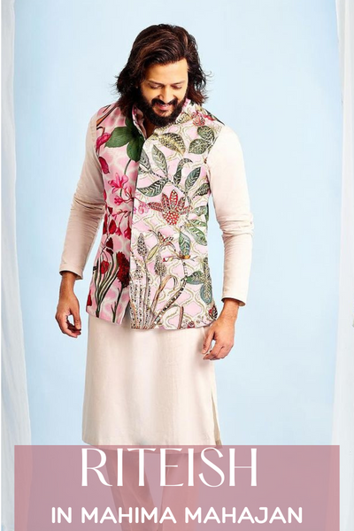 Riteish Deshmukh in Mahima Mahajan The Ultimate Sangeet Outfit for Men