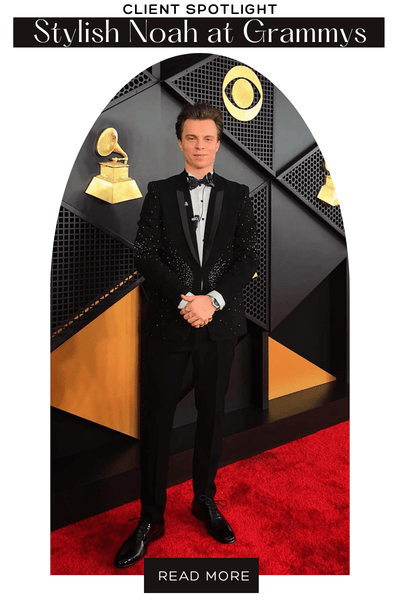 Noah Strykes Stuns at the Grammys in a Made-to-Measure Black Tuxedo