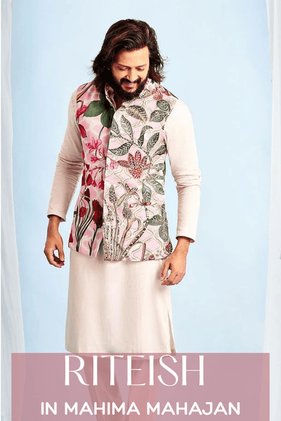 Riteish Deshmukh in Mahima Mahajan The Ultimate Sangeet Outfit for Men