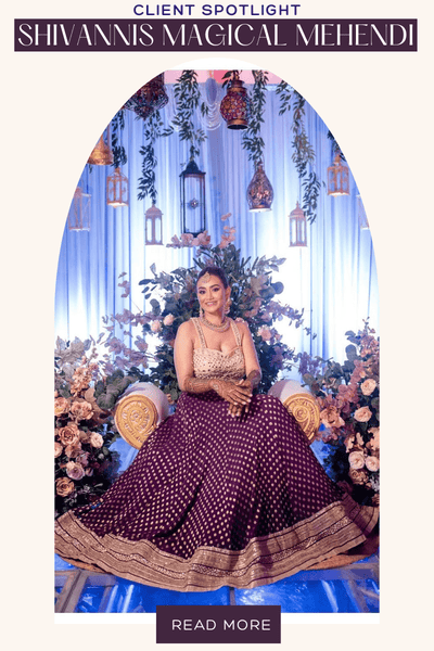 Shivanni’s Stunning Mehendi Look: A Regal Purple & Gold Lehenga Moment