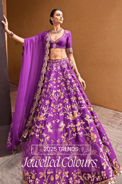 Shopping for Indian Wedding Wear Online? Jewel-Toned Lehengas You’ll Love