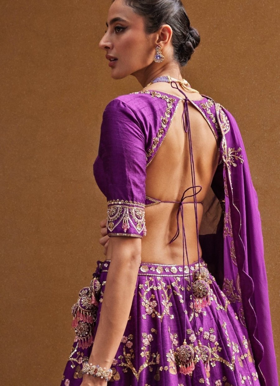 Plum Purple Exotic Princess outlet Royal Lehenga