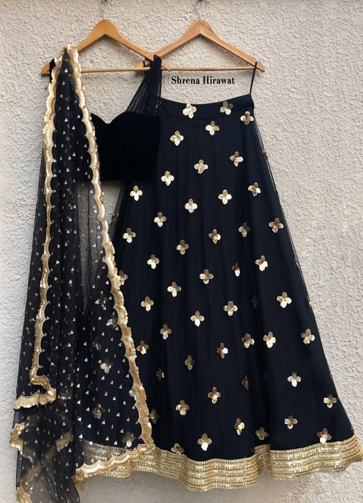 Black Satin Lehenga, Sequin Blouse for Women, Indian Lehenga, Designer  Lehenga, Crop Top Skirt, Wedding Lehenga, Bridemaids Lehenga, Customi -  Etsy Israel