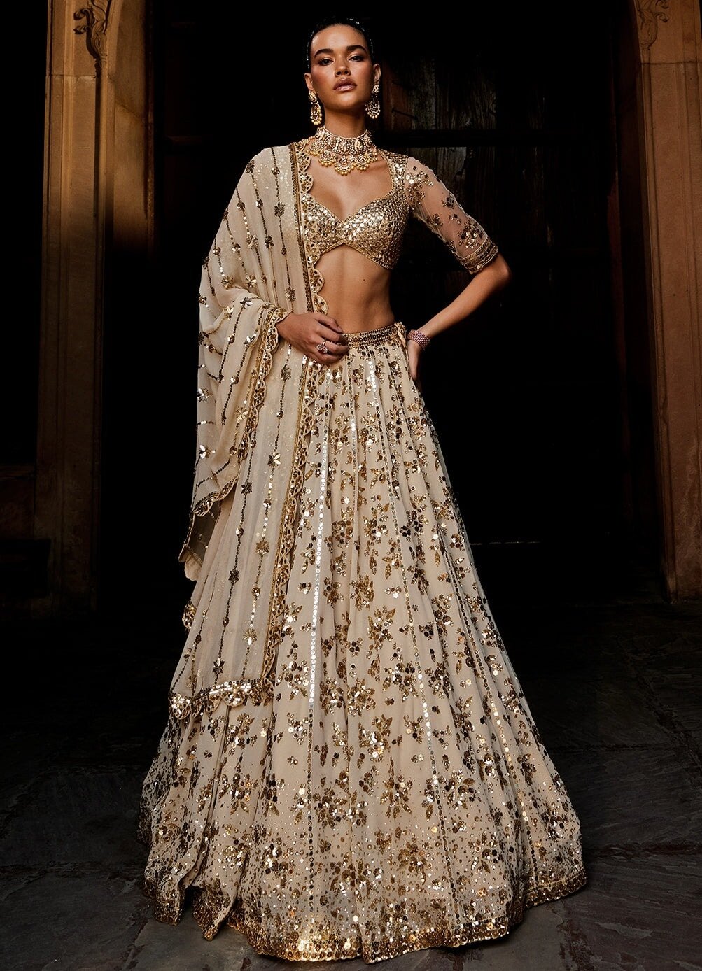 Georgette lehenga choli with dupatta hotsell