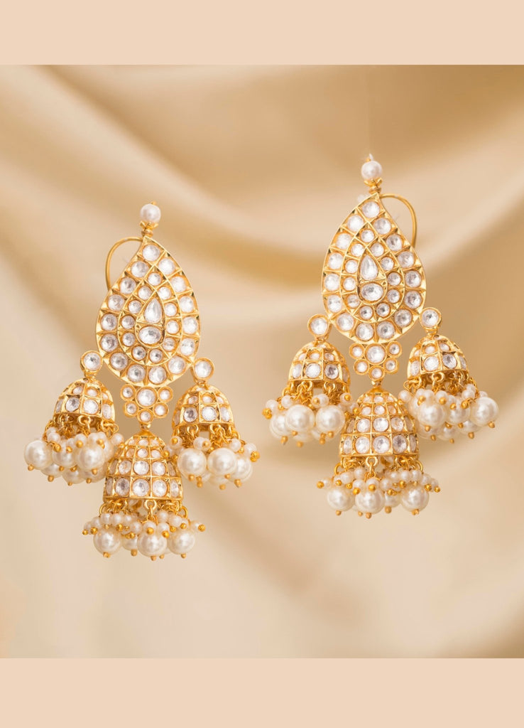 Dipta Pastal Kundan Earrings for women - Trink Wink Jewels