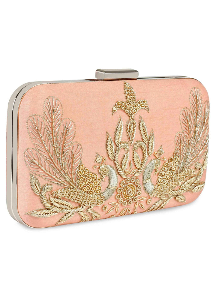 Peach clutch on sale